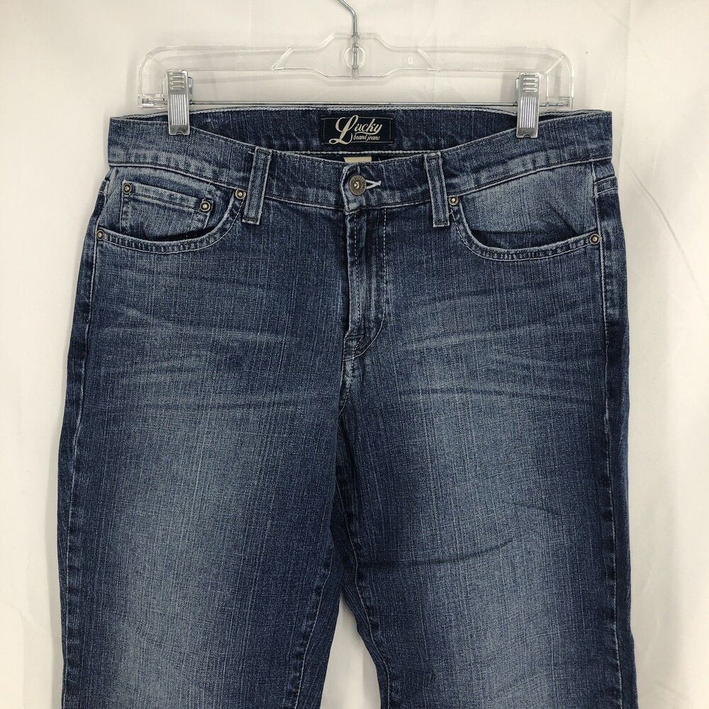 Lucky Brand Dunagarees Jeans Classic Rider Crop Ol Sanur Wash 10/30 (32x23)
